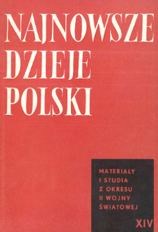 Najnowsze Dzieje Polski : materiały i studia z okresu 1914-1939 T. 14 (1969), Strony tytułowe, Spis treści
