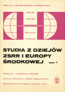 Studia z Dziejów ZSRR i Europy Środkowej. T. 6 (1970), Recenzje