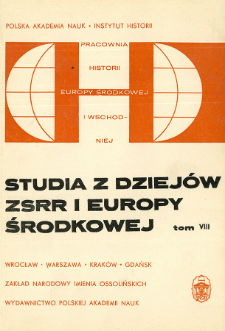 Studia z Dziejów ZSRR i Europy Środkowej. T. 8 (1972), Noty recenzyjne