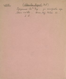 Epigramma Serenissimo Regi Poloniarum Et Comitiorum Statui Pro Singulari Munificentia Erga Liberas Civitates Polonas, Oblatum Anno 1791. Die 8. Maii = Wiersz Nayiaśnieyszemu Królowi Polskiemu y Seymuiącym Stanom Za Osobliwą Szczodrobliwość Ku Miastom Wolnym Polskim, Ofiarowany Roku 1791. dnia 8. Maia