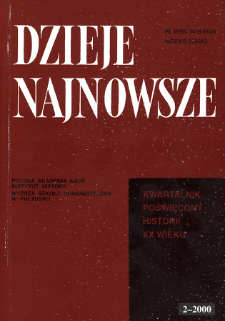 Dzieje Najnowsze : [kwartalnik poświęcony historii XX wieku] R. 32 z. 2 (2000), Życie naukowe