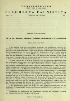 Die in der Mongolei erbeuteten Halticinen (Coleoptera, Chrysomelidae)