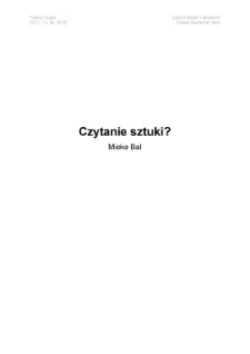 Czytanie sztuki?