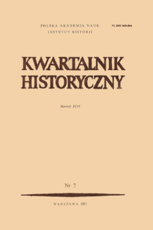 Kwartalnik Historyczny R. 93 nr 2 (1986), Strony tytułowe, spis treści