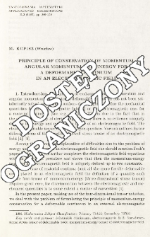 Principle of conservation of momentum, angular momentum and energy for a deformable continuum in an electromagnetic field