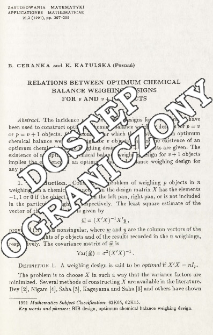 Relations between optimum chemical balance weighing designs for v and v + 1 objects