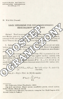 Limit theorems for non-homogeneous semi-Markov processes