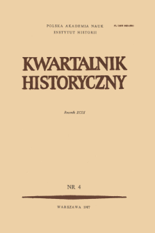 Kwartalnik Historyczny R. 93 nr 4 (1986), Recenzje
