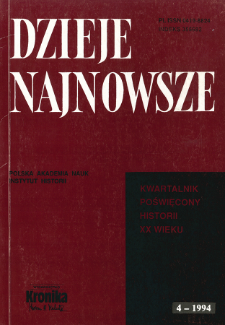 Dzieje Najnowsze : [kwartalnik poświęcony historii XX wieku] R. 26 z. 4 (1994), Omówienia