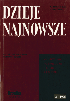 Dzieje Najnowsze : [kwartalnik poświęcony historii XX wieku] R. 27 z. 2 (1995), Artykuły recenzyjne i recenzje