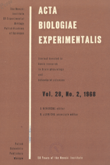 Acta Biologiae Experimentalis. Vol. 28, No 2, 1968