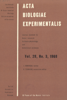 Acta Biologiae Experimentalis. Vol. 28, No 3, 1968