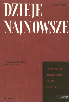 Dzieje Najnowsze : [kwartalnik poświęcony historii XX wieku] R. 19 z. 4 (1987), Recenzje