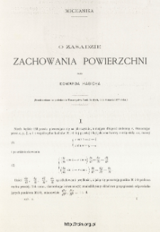 O zasadzie zachowania powierzchni