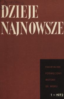 Dzieje Najnowsze : [kwartalnik poświęcony historii XX wieku] R. 4 z. 1 (1972), Życie naukowe