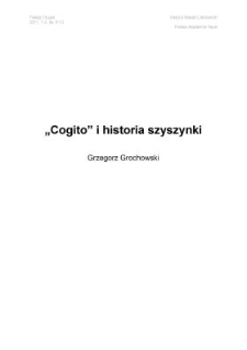 'Cogito' i historia szyszynki [Wstęp]