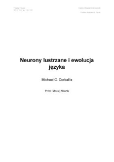 Neurony lustrzane i ewolucja języka