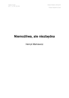 Niemożliwa, ale niezbędna