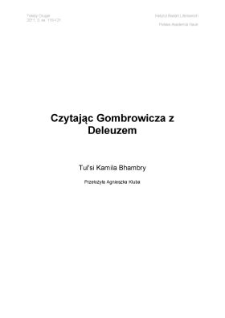 Czytając Gombrowicza z Deleuzem