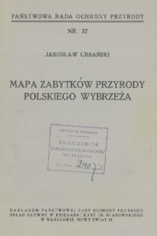 Mapa zabytków przyrody polskiego wybrzeża