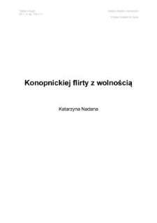 Konopnickiej flirty z wolnością