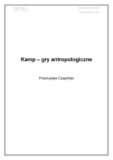 Kamp – gry antropologiczne