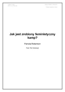 Jak jest zrobiony feministyczny kamp?