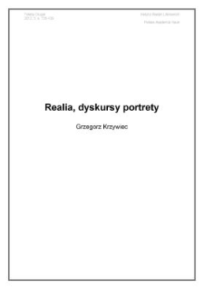 Realia, dyskursy portrety