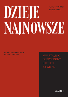 Dzieje Najnowsze : [kwartalnik poświęcony historii XX wieku] R. 43 z. 4 (2011), Listy do redakcji