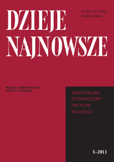 Dzieje Najnowsze : [kwartalnik poświęcony historii XX wieku] R. 43 z. 1 (2011), Reviews