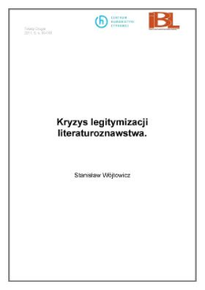 Kryzys legitymizacji literaturoznawstwa