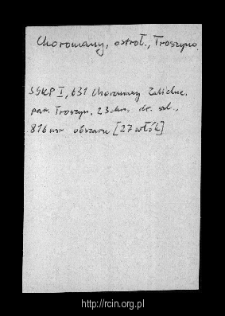 Choromany. Files of Ostroleka district in the Middle Ages. Files of Historico-Geographical Dictionary of Masovia in the Middle Ages