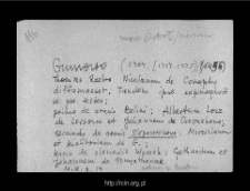 Gumki. Files of Ostroleka district in the Middle Ages. Files of Historico-Geographical Dictionary of Masovia in the Middle Ages