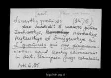 Lenarty. Files of Ostroleka district in the Middle Ages. Files of Historico-Geographical Dictionary of Masovia in the Middle Ages