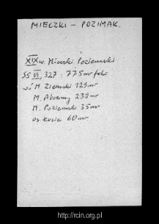 Mieczki-Poziemaki. Files of Ostroleka district in the Middle Ages. Files of Historico-Geographical Dictionary of Masovia in the Middle Ages