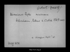 Mirzejewo-Popki. Files of Ostroleka district in the Middle Ages. Files of Historico-Geographical Dictionary of Masovia in the Middle Ages