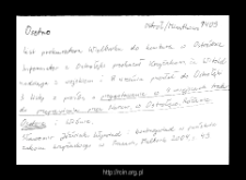 Osetno. Files of Ostroleka district in the Middle Ages. Files of Historico-Geographical Dictionary of Masovia in the Middle Ages