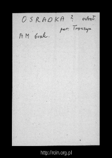 Osradka. Files of Ostroleka district in the Middle Ages. Files of Historico-Geographical Dictionary of Masovia in the Middle Ages