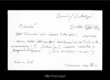 Koskowo. Files of Historico-Geographical Dictionary of Masovia in the Middle Ages. Files of Lomza district in the Middle Ages