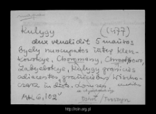 Kuligi. Files of Ostroleka district in the Middle Ages. Files of Historico-Geographical Dictionary of Masovia in the Middle Ages