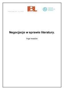 Negocjacje w sprawie literatury