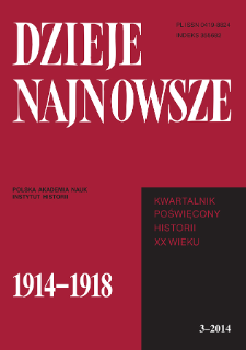 Dzieje Najnowsze : [kwartalnik poświęcony historii XX wieku] R. 46 z. 3 (2014), Title pages, Contents