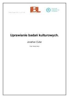 Uprawianie badań kulturowych