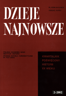 Dzieje Najnowsze : [kwartalnik poświęcony historii XX wieku] R. 34 z. 2 (2002), Listy do redakcji