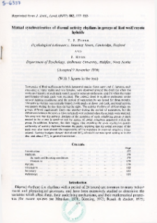 Mutual synchronization of diurnal activity rhythms in groups of Red wolf/coyote hybrids