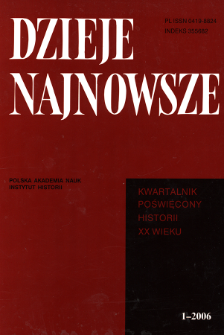 Dzieje Najnowsze : [kwartalnik poświęcony historii XX wieku] R. 38 z. 1 (2006), Recenzje