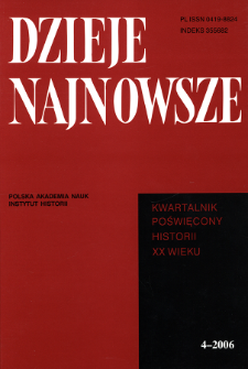 Dzieje Najnowsze : [kwartalnik poświęcony historii XX wieku] R. 38 z. 4 (2006), Życie naukowe