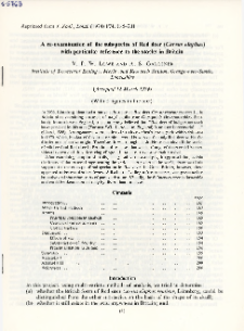 A re-examination of the subspecies of Red deer (Cervus elaphus) with particular reference to the stocks in Britain