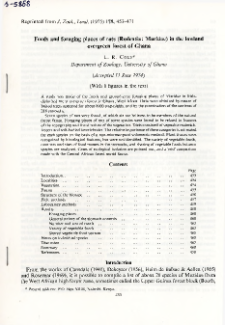 Foods and foraging places of rats (Rodentia: Muridae) in the lowland evergreen forest of Ghana