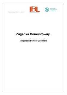 Zagadka Domuntówny